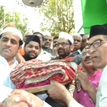 Today offered 'Chadar' on behalf of PM Shri Narendra Modi at dargah of Sufi Saint Hazrat Khwaja Moinuddin Chishti at Ajmer Sharif on 806th annual Urs. 