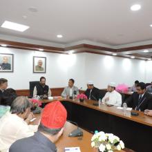 A delegation from Malaysia meeting the Union Minister for Minority Affairs, Shri Mukhtar Abbas Naqvi, in New Delhi on October 26, 2017.