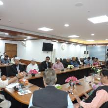 A delegation from Malaysia meeting the Union Minister for Minority Affairs, Shri Mukhtar Abbas Naqvi, in New Delhi on October 26, 2017.