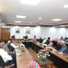 A delegation from Malaysia meeting the Union Minister for Minority Affairs, Shri Mukhtar Abbas Naqvi, in New Delhi on October 26, 2017.