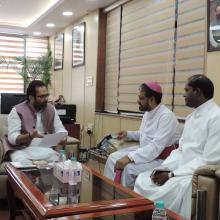 Delegation led by Bishop Theodore Mascarenhas, Sec Gen, Catholic Bishops Conference of India met me today.Delegation thanked PM Sh Narendra Modi and EAM Smt Sushma Swaraj for safe rescue of Father Tom Uzhunnalil from Yemen.