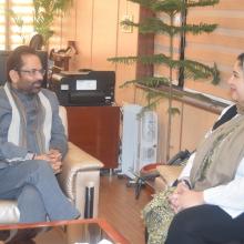 H.E. Ms Maram Al Saleh, Deputy Ambassador, Kingdom of Bahrain made a courtesy visit on 06-01-2017