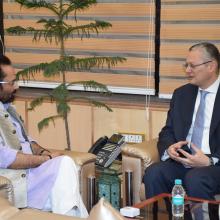 Today met Egypt Ambassador in India H.E Hatem Tageldin at Antyodaya Bhawan.