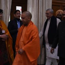 UP CM Shri Yogi Adityanath today inaugurated Vikas Samanvay Baithak of Minority Affairs Ministers & concerned senior officials of 9 States, organised at Tilak Hall, Secretariat, Lucknow to discuss various welfare schemes.